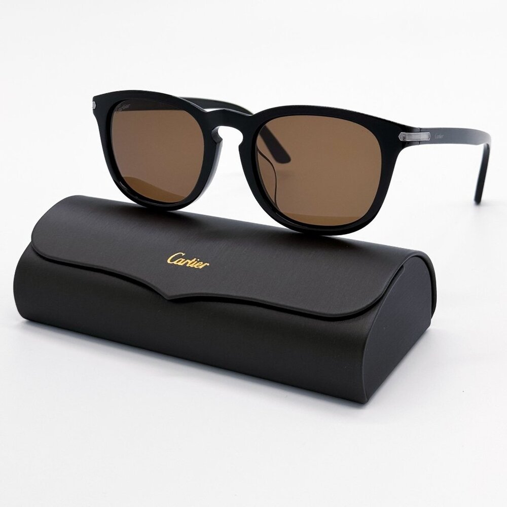 NEW CARTIER CT0011SA 004 BLACK UNISEX SUNGLASSES CARTIER
